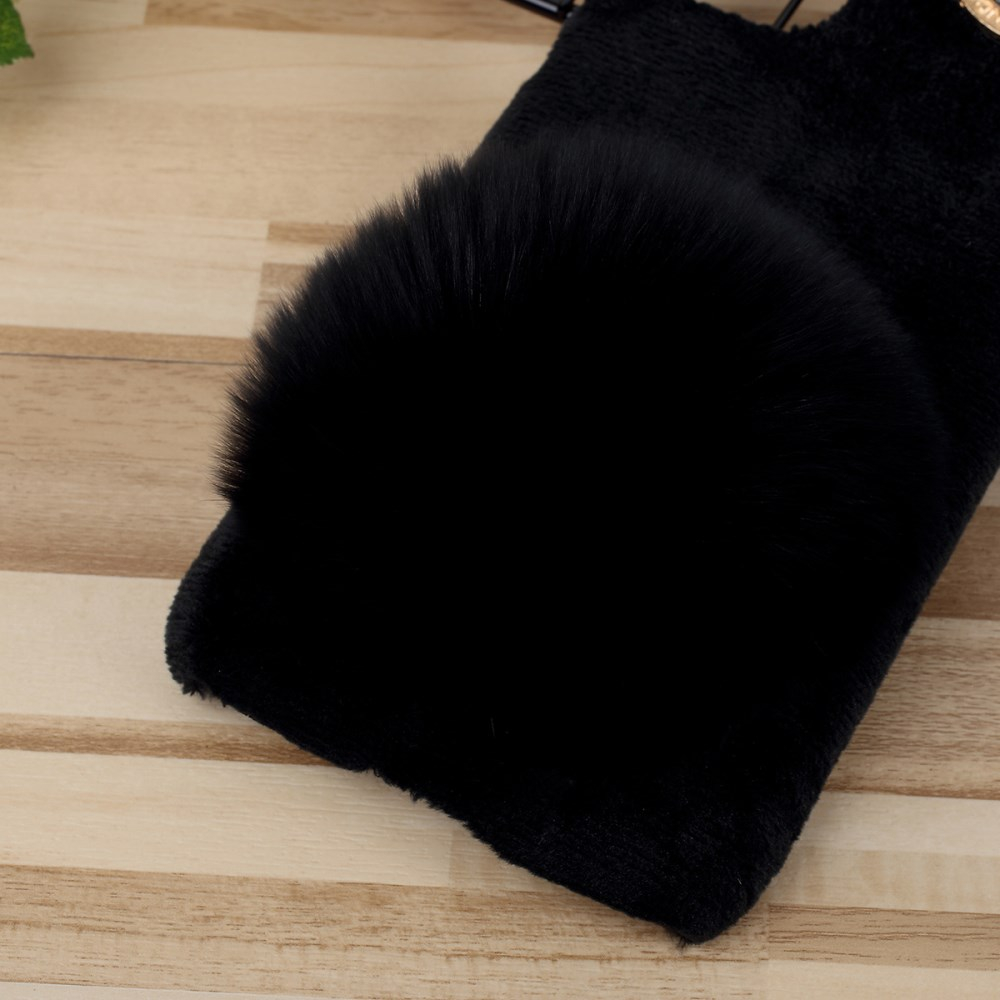 iPhone 11 Pro juoda nugarėlė Fluffy rabbit decor 2