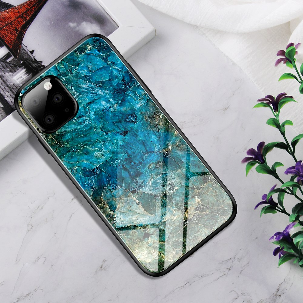 iPhone 11 Pro Max marble glass nugarėlė Blue