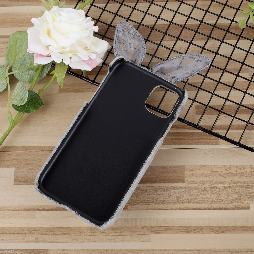 iPhone 11 Pro MAX pilka nugarėlė Fluffy rabbit 3