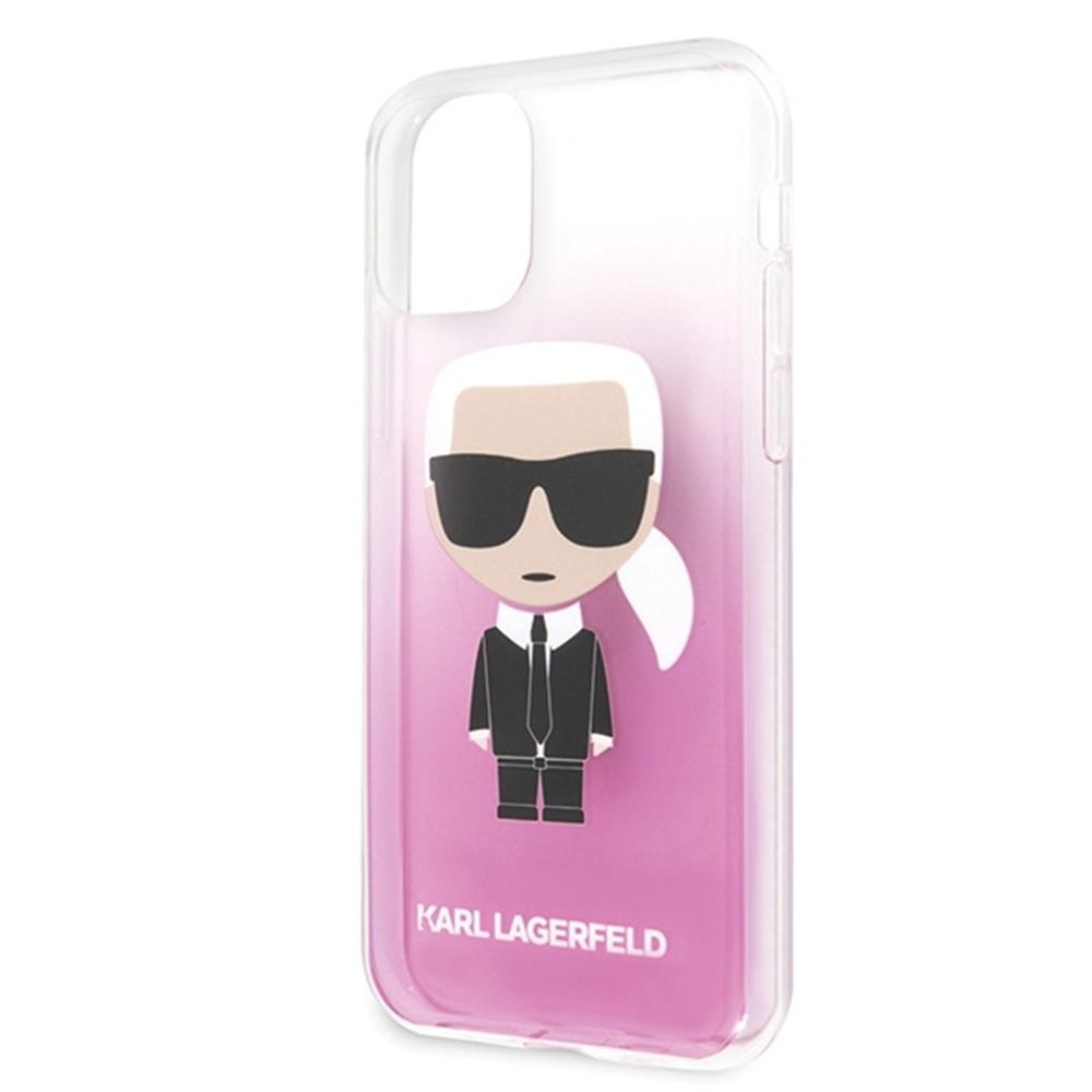 iPhone 11 PRO MAX skaidri-rožinė KARL LAGERFELD nugarėlė KLHCN65TRDFKPI 1