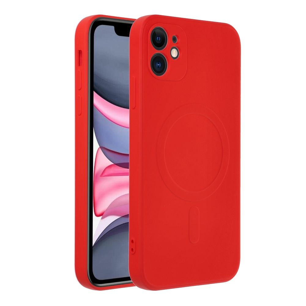 iPhone 11 raudona MagSilicone nugarėlė 5