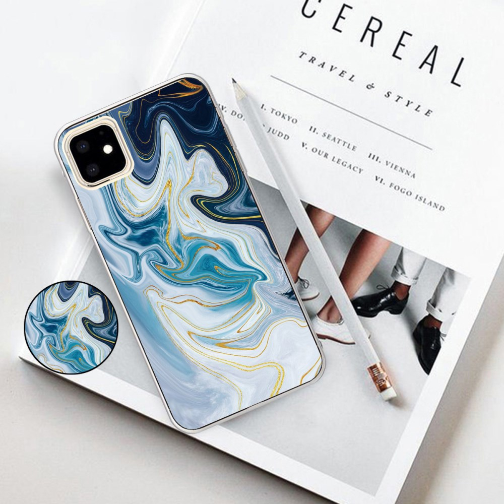 iPhone 11 Tracy melsva nugarėlė Marble+pop laikiklis 3