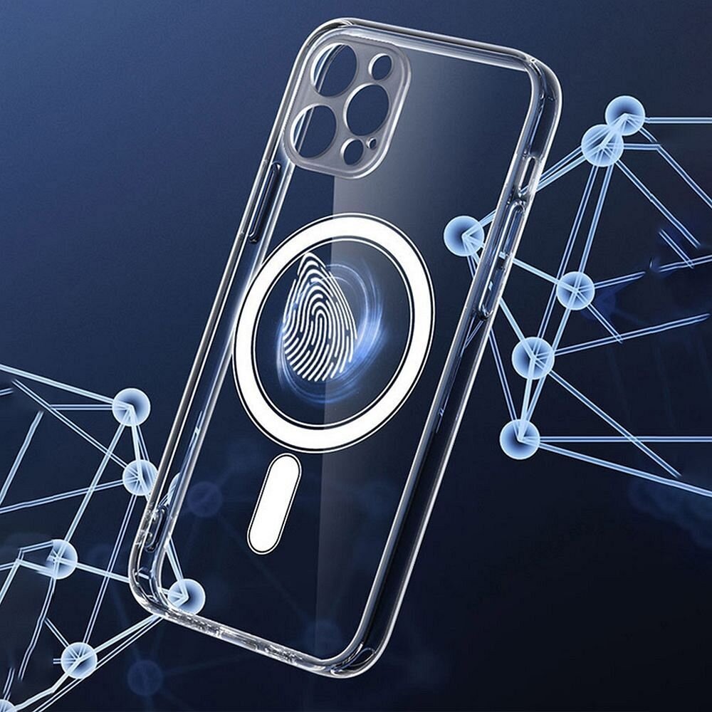 iPhone 12 PRO MAX clear MagSilicone nugarėlė 10