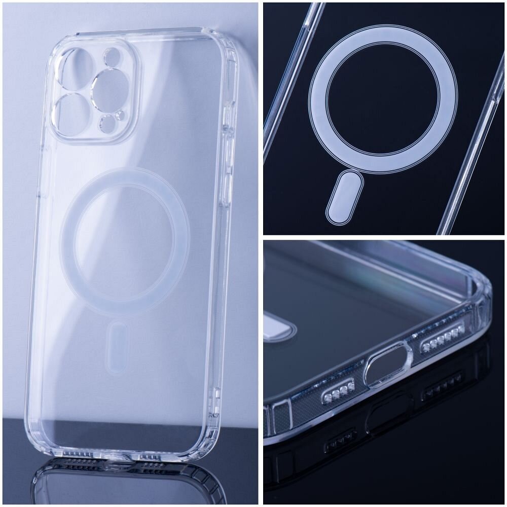 iPhone 12 PRO MAX clear MagSilicone nugarėlė 11