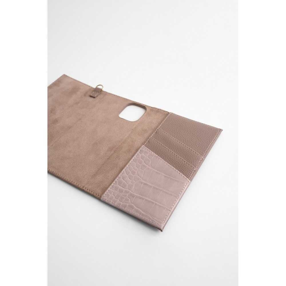 iPhone 12/12 PRO iDeal Of Sweden dėklas su grandinėle Misty Rose Croco 1