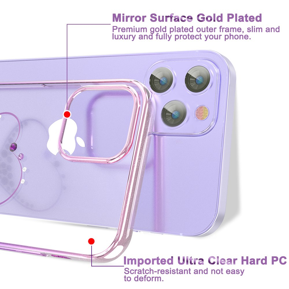 iPhone 12/12 PRO KINGXBAR Crystal violetinė nugarėlė WISH 5