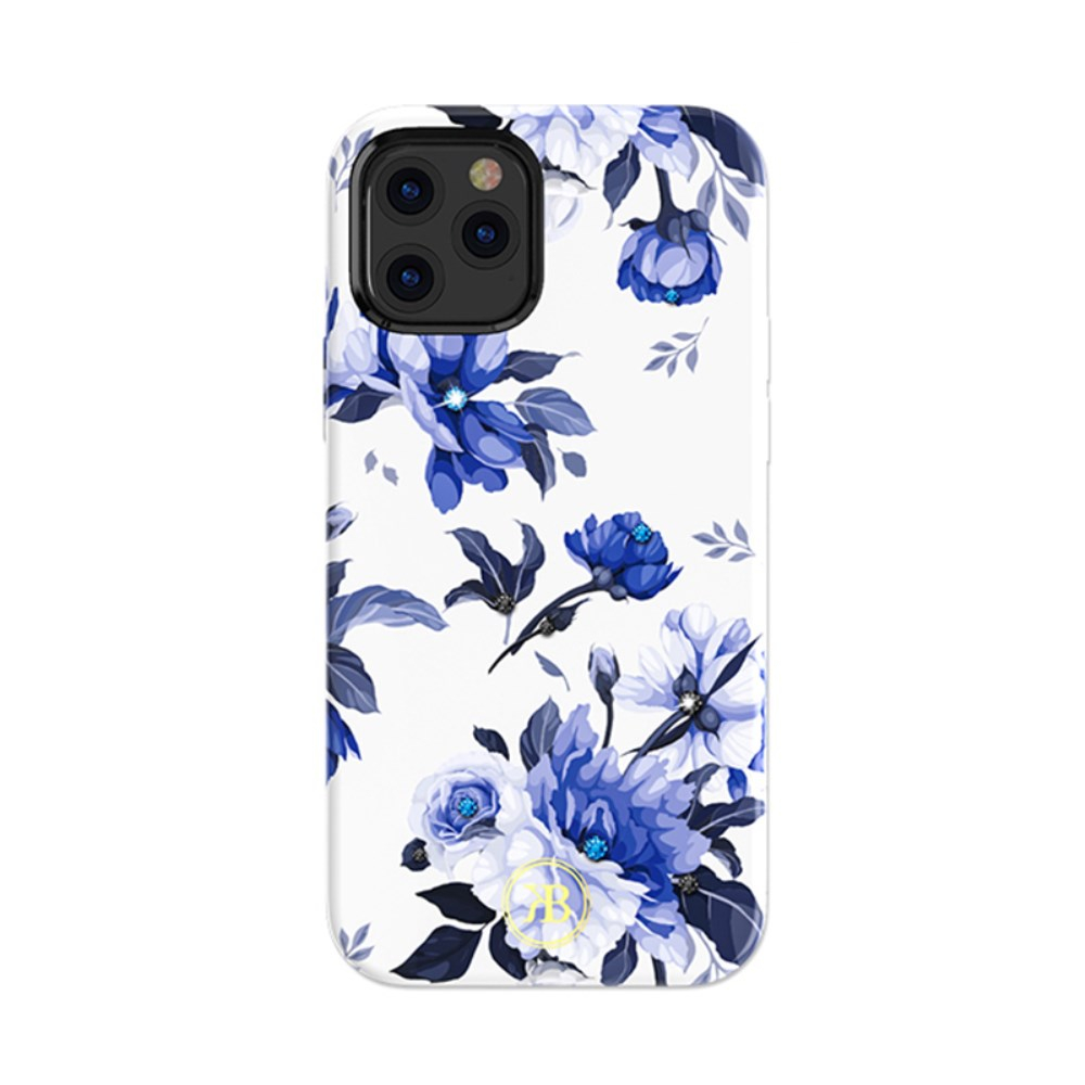iPhone 12/12 PRO KINGXBAR flower nugarėlė White/Blue Fowers 1