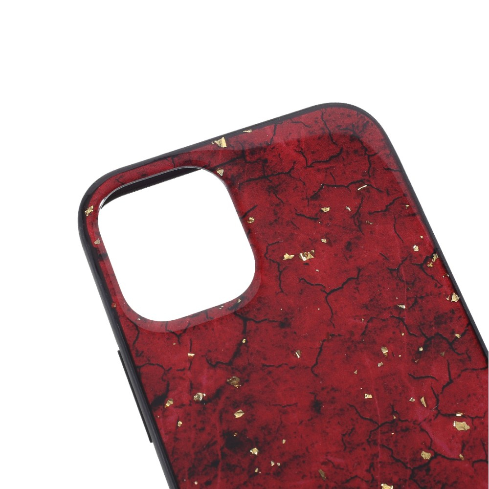 Iphone 12/12 PRO raudona EPOXY MARBLE nugarėlė 4