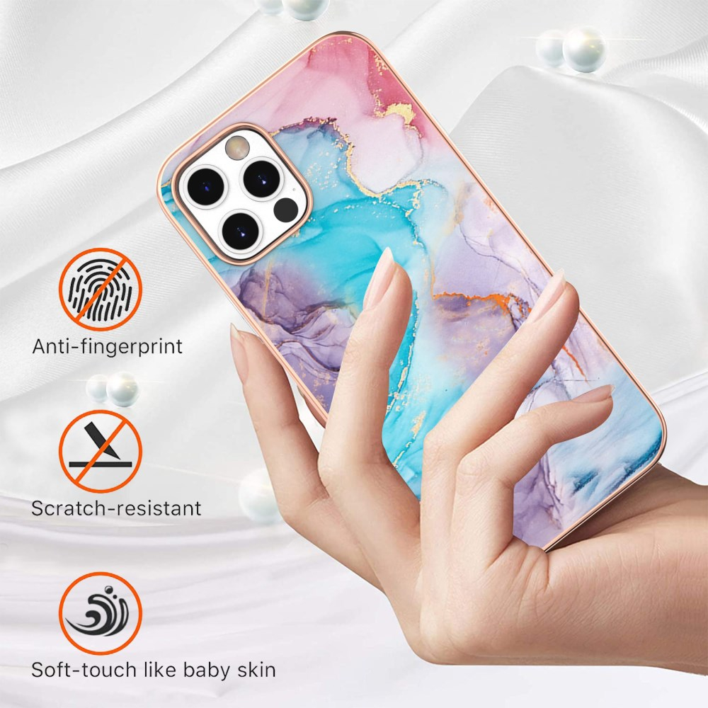 iPhone 12/12 PRO Tracy nugarėlė MILKY WAY MARBLE Blue 2