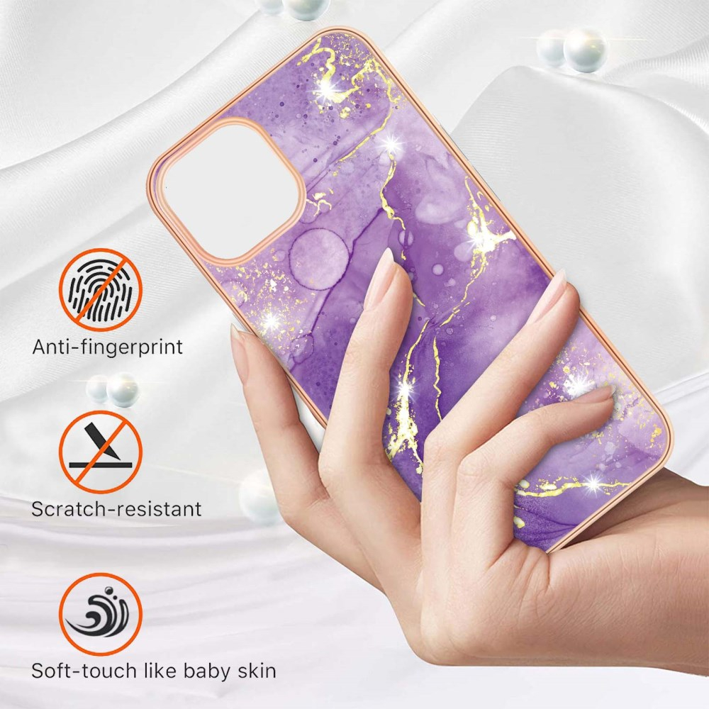iPhone 13 MINI Tracy nugarėlė MILKY WAY MARBLE Purple 1