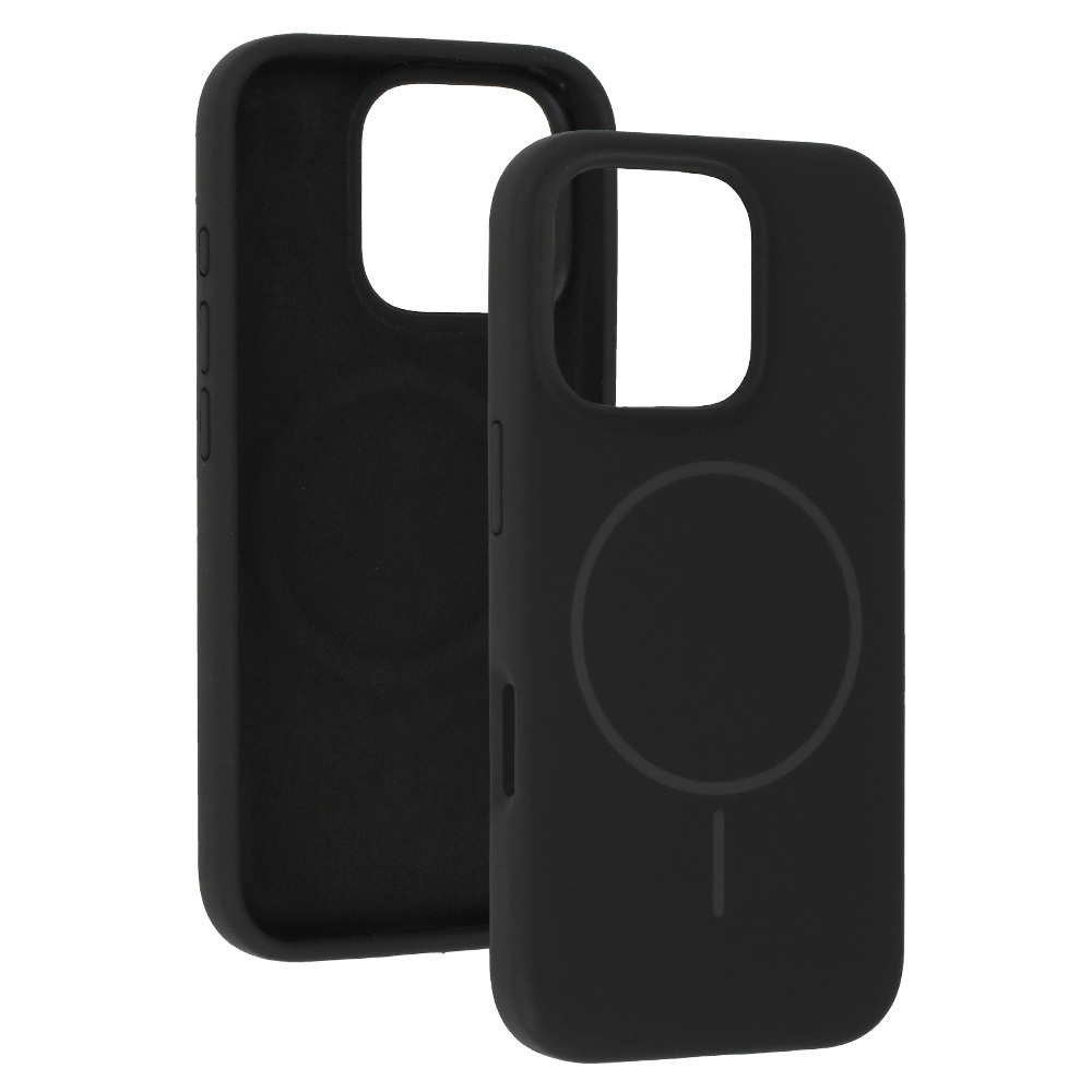 iPhone 13 PRO black SLIM SILICONE MagSafe nugarėlė 3