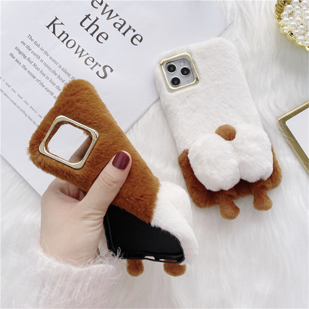 iPhone 13 PRO brown nugarėlė Fluffy Plush 4