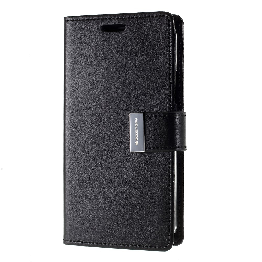 iPhone 13 PRO MAX juodas MERCURY RICH DIARY dėklas 1