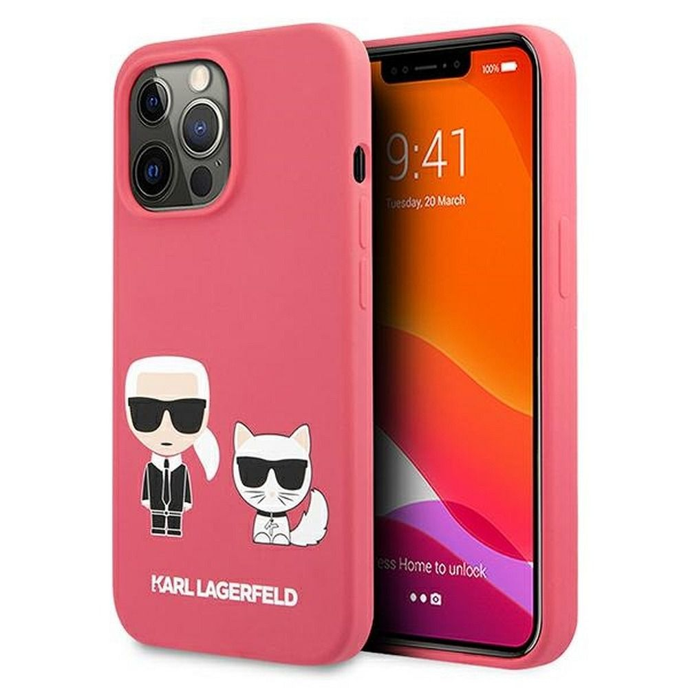 iPhone 13 PRO MAX koralo spalvos KARL LAGERFELD nugarėlė KLHCP13XSSKCP