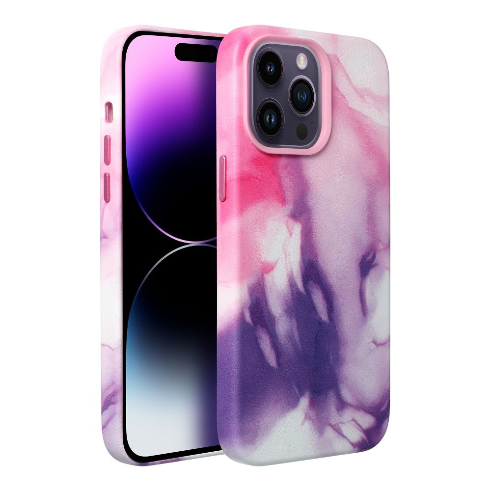 iPhone 13 PRO purple splash MagLeather nugarėlė 1
