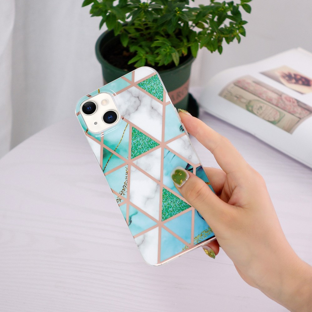 iPhone 13 Tracy nugarėlė Geometric marble green 1
