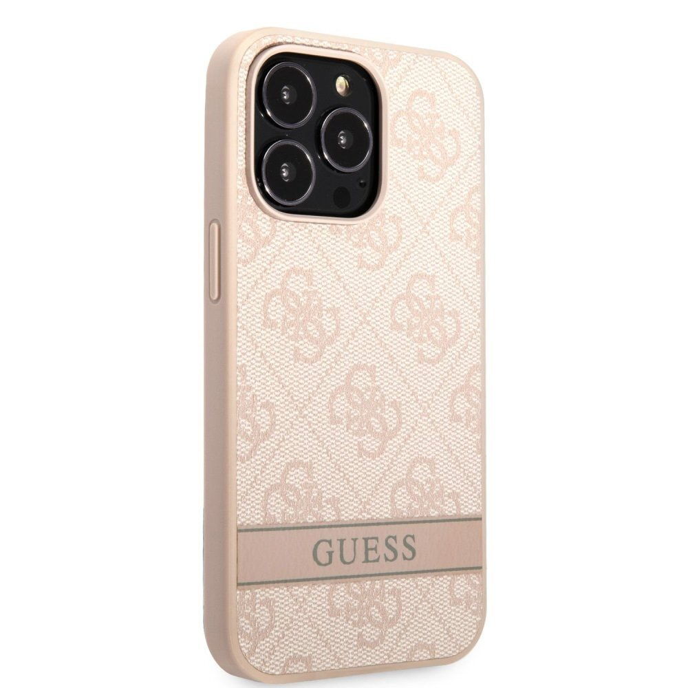 iPhone 13 PRO šviesiai rožinė GUESS nugarėlė GUHCP13LP4SNP 1