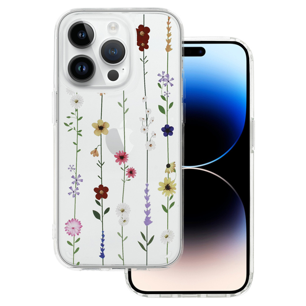IPhone 14 PRO clear Flower nugarėlė Design4