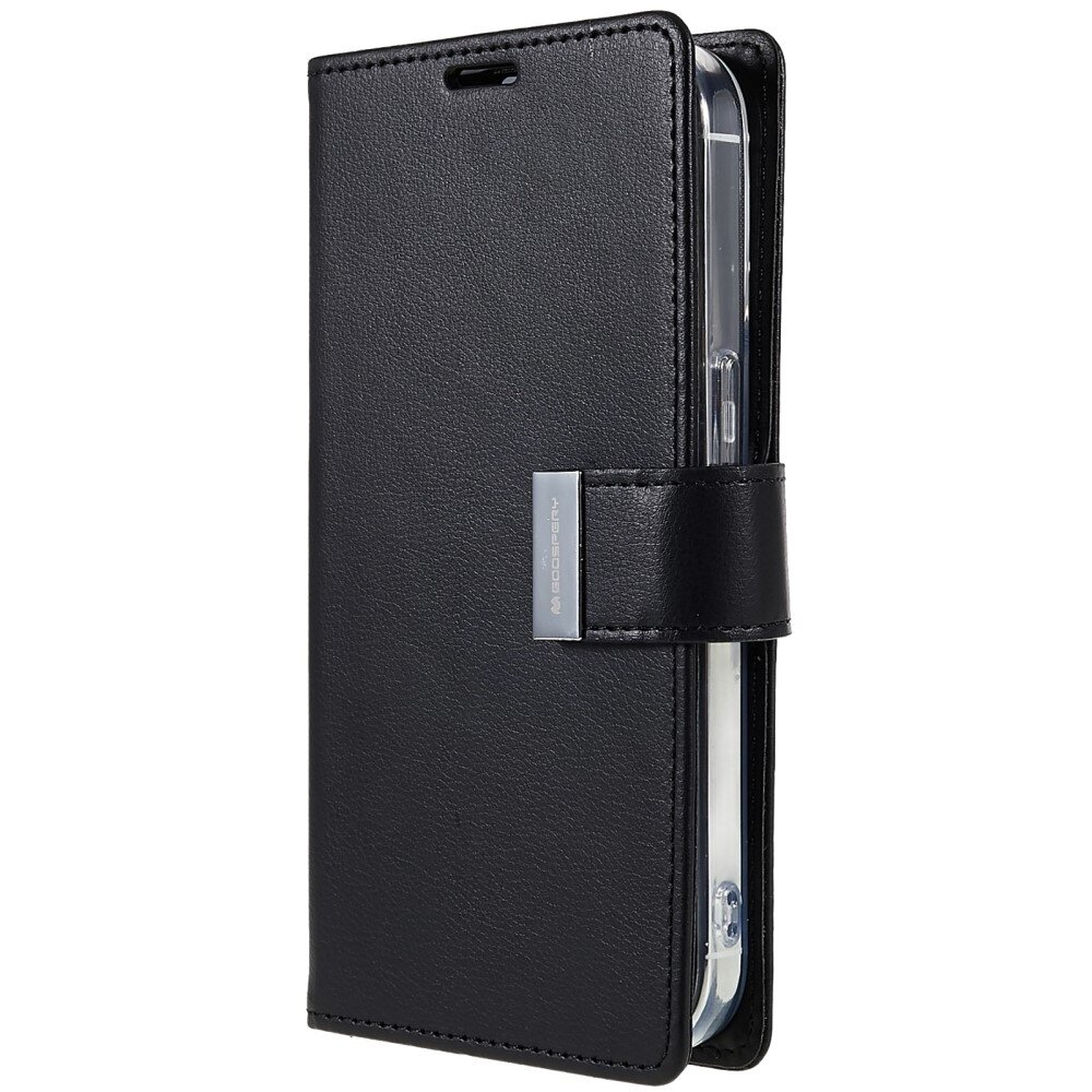 iPhone 14 PRO MAX juodas MERCURY RICH DIARY dėklas 2