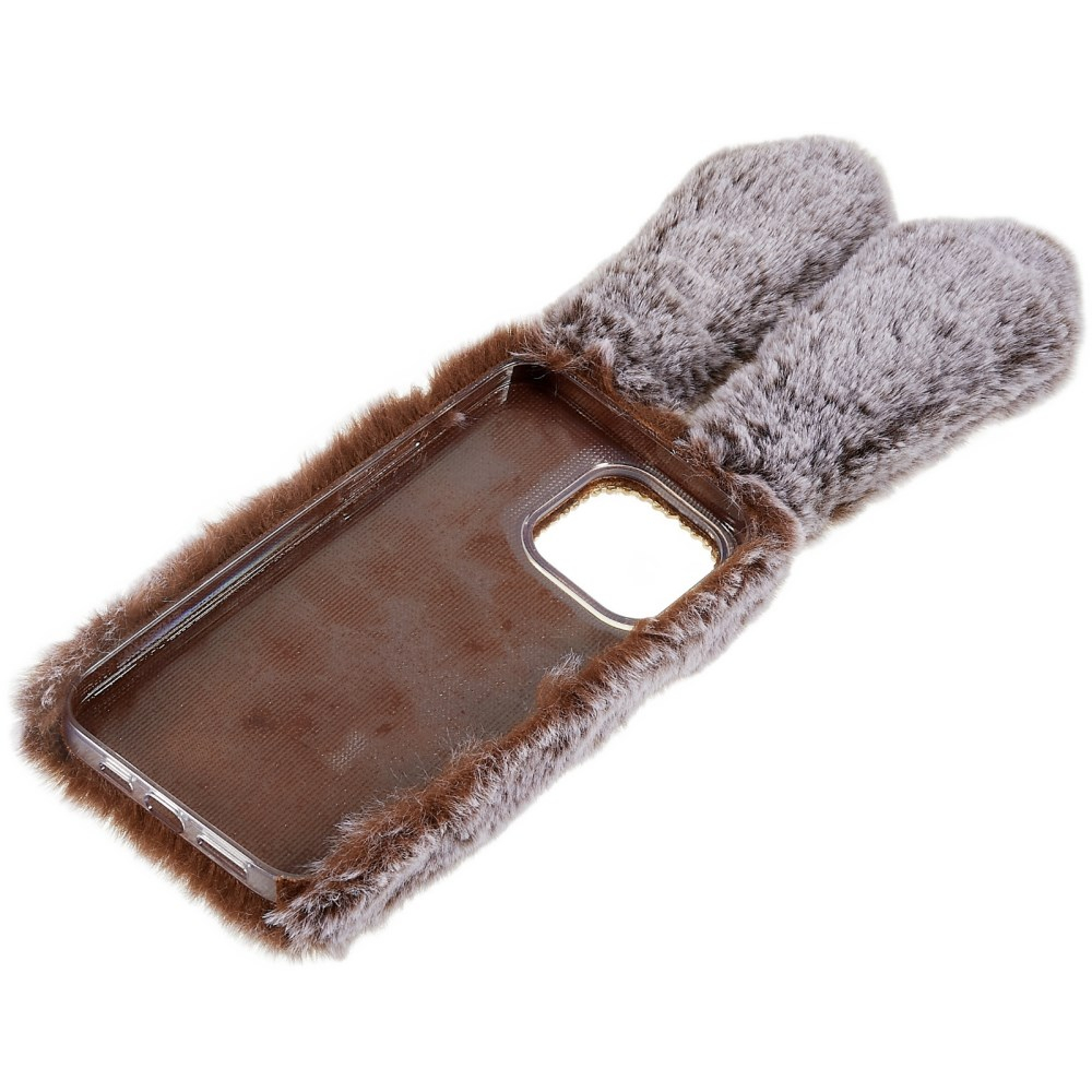 iPhone 14 PRO MAX brown nugarėlė Fluffy rabbit 5