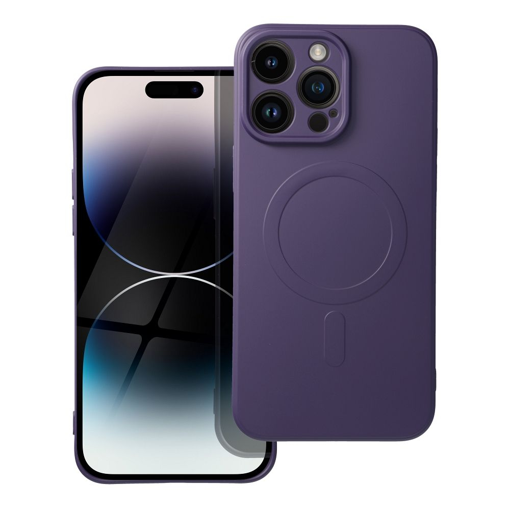 iPhone 14 PRO MAX tamsiai violetinė MagSilicone nugarėlė