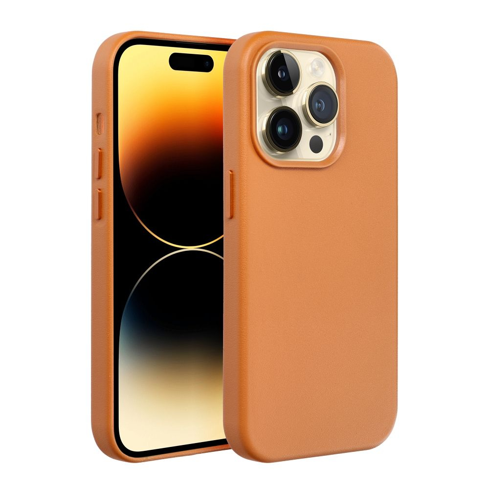 iPhone 14 PRO orange MagLeather nugarėlė 3