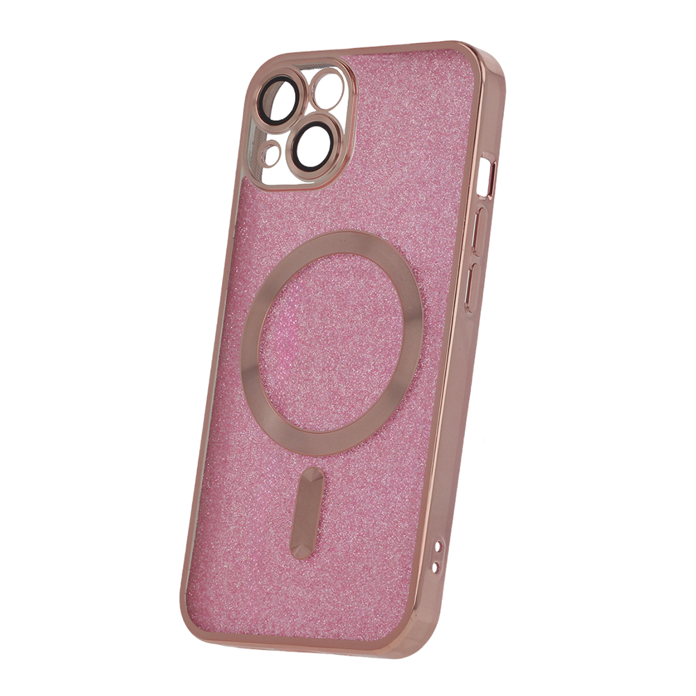 iPhone 14 PRO pink Glitter Chrome Mag nugarėle 2