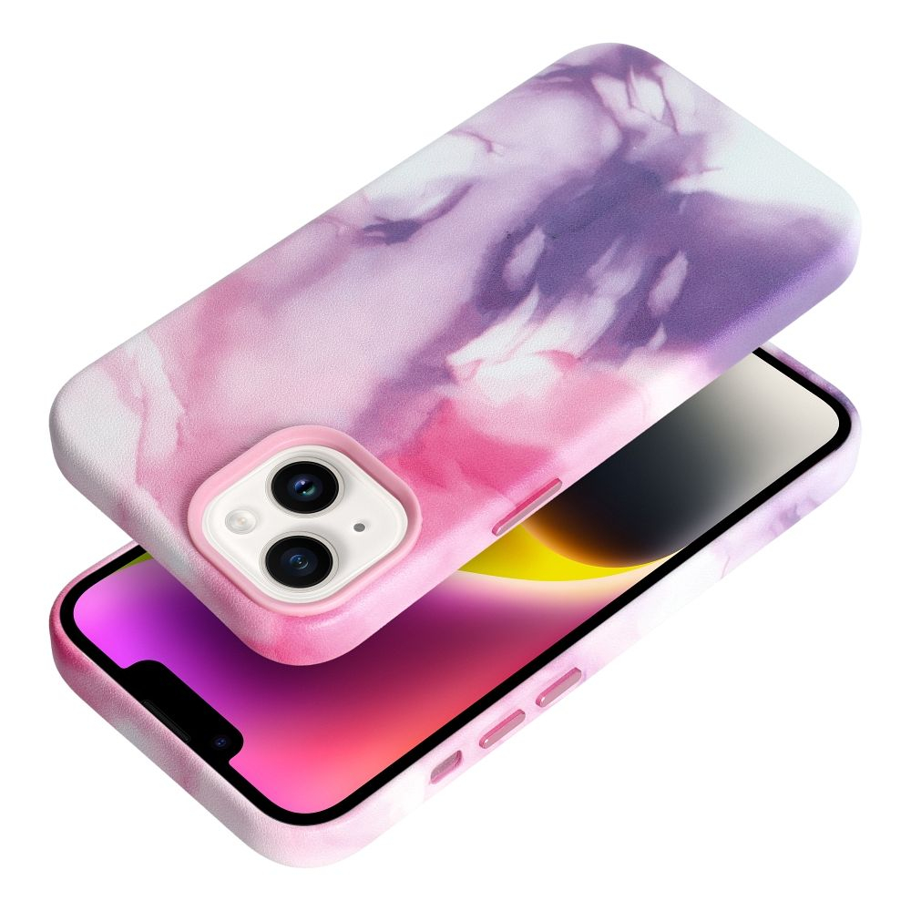iPhone 14 purple splash MagLeather nugarėlė 1