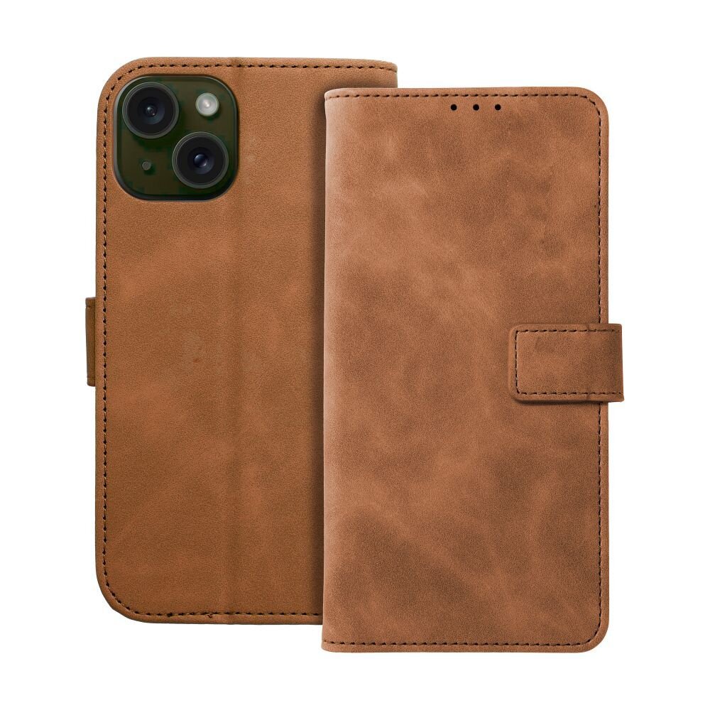 iPhone 15 brown VELVET dėklas 9