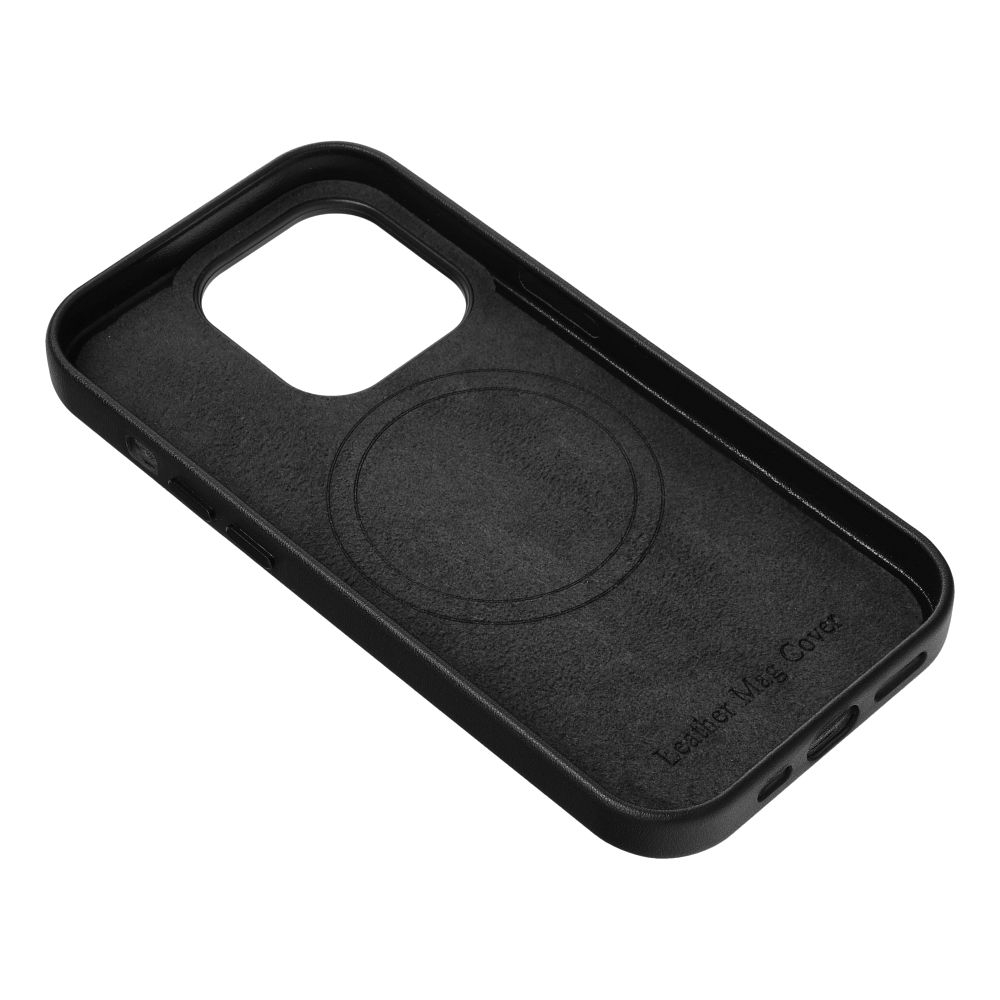 iPhone 15 PLUS black MagLeather MagSafe nugarėlė 2