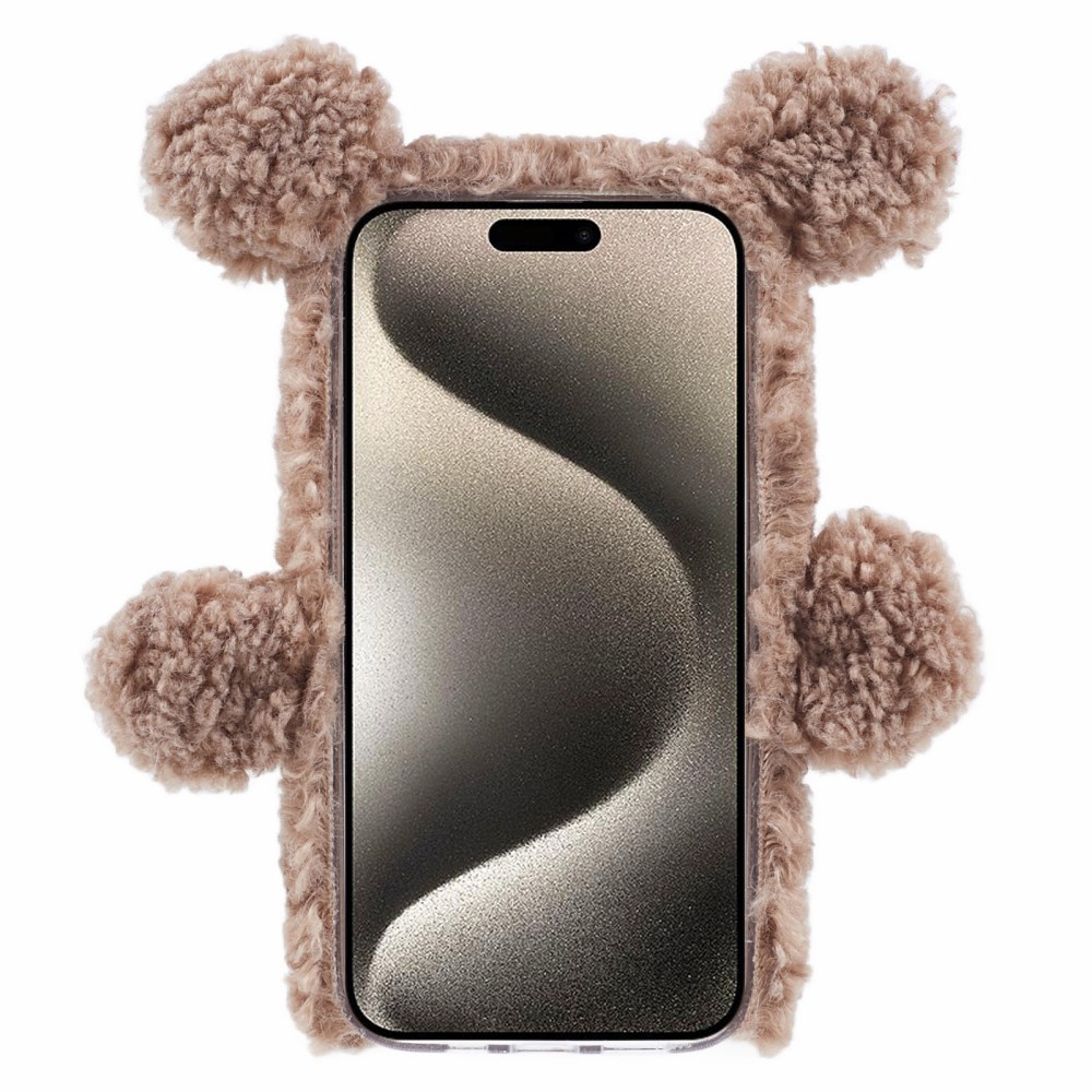 iPhone 15 PRO brown nugarėlė Fluffy Bear 1