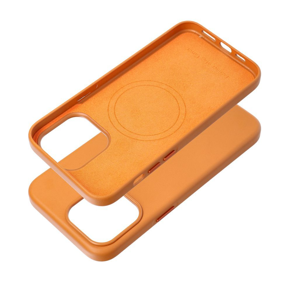 iPhone 15 PRO MAX orange MagLeather MagSafe nugarėlė 11