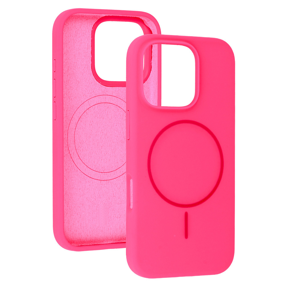 iPhone 15 PRO MAX pink SLIM SILICONE MagSafe nugarėlė 4