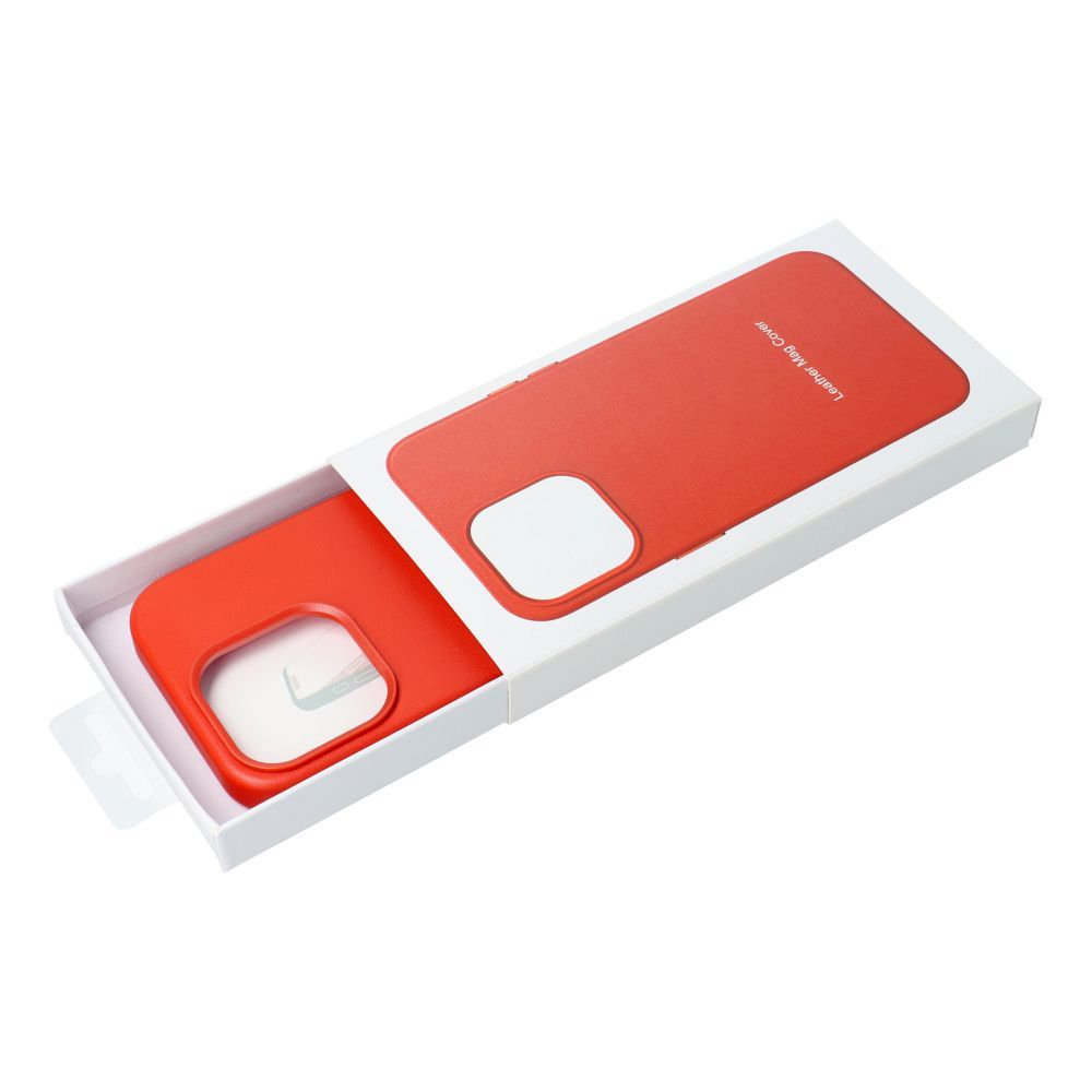 iPhone 15 PRO MAX red MagLeather MagSafe nugarėlė 7