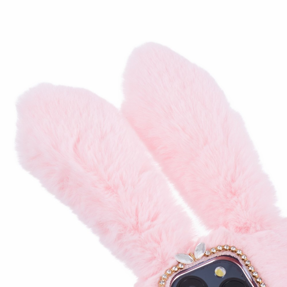 iPhone 15 PRO pink nugarėlė Fluffy rabbit 3
