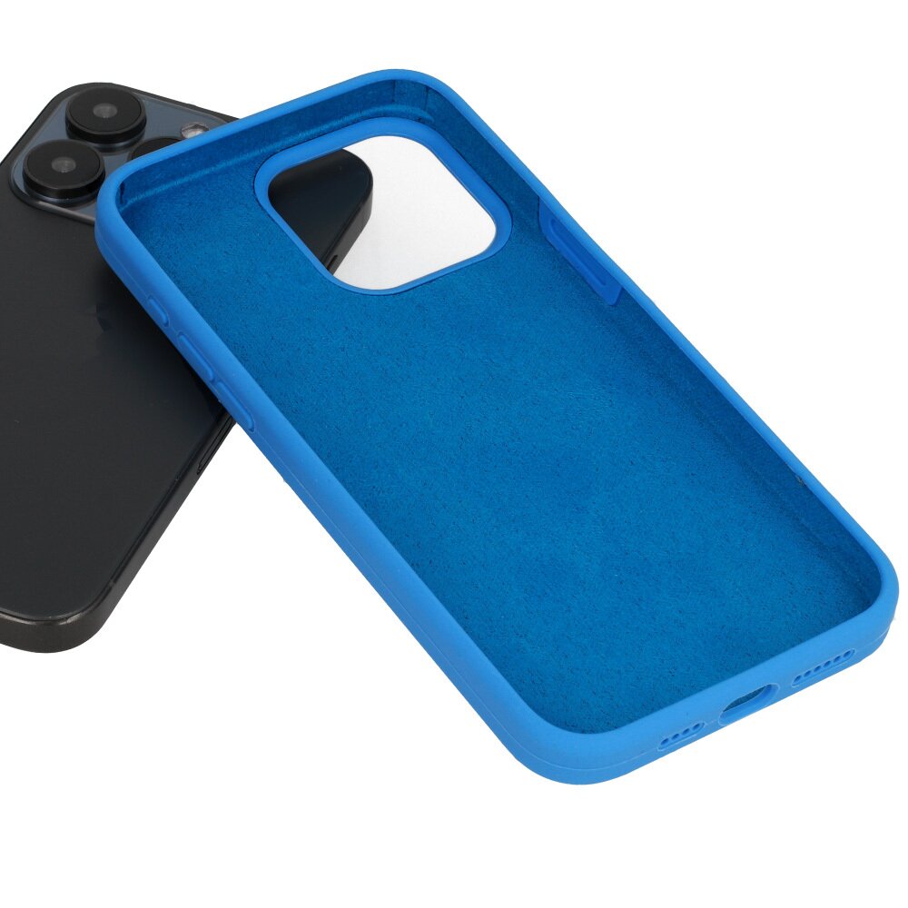 iPhone 16 blue SILICONE LITE nugarėlė 3