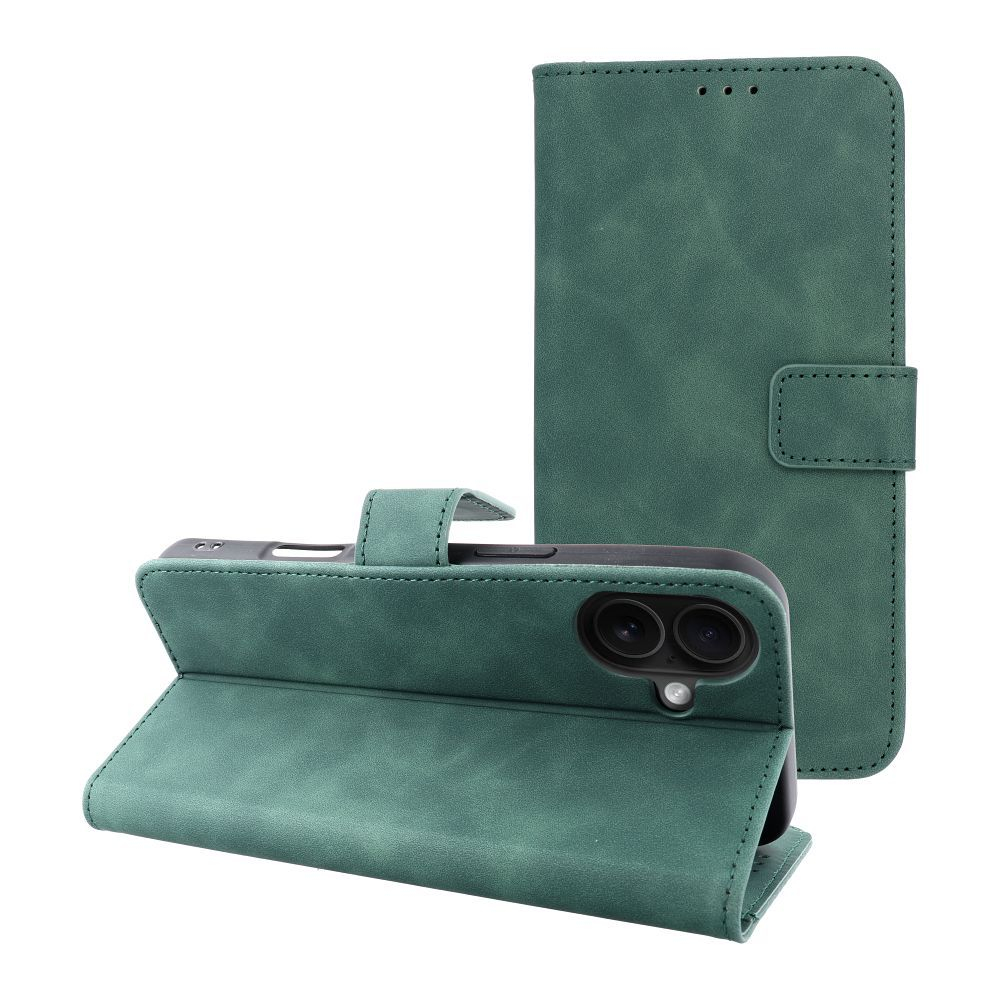 iPhone 16 PLUS green VELVET dėklas