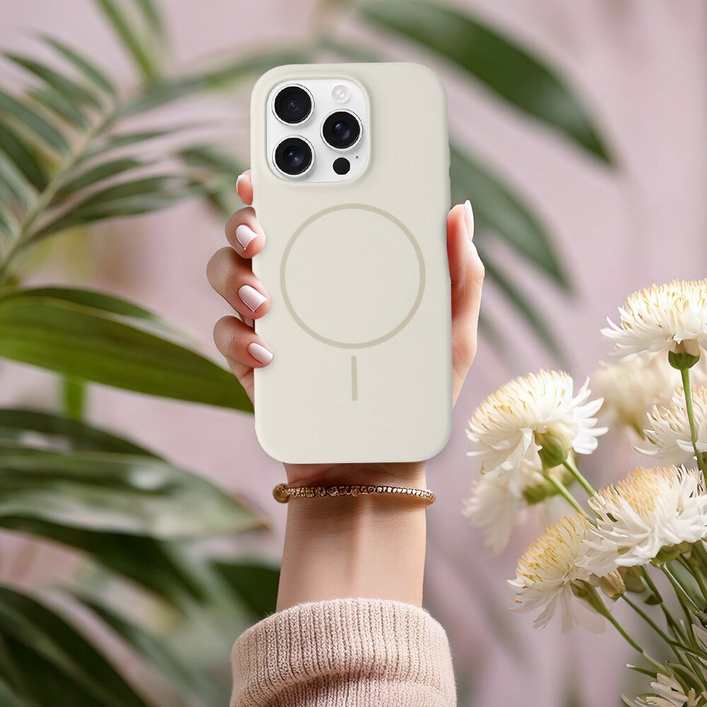 iPhone 16 stone SLIM SILICONE MagSafe nugarėlė 5