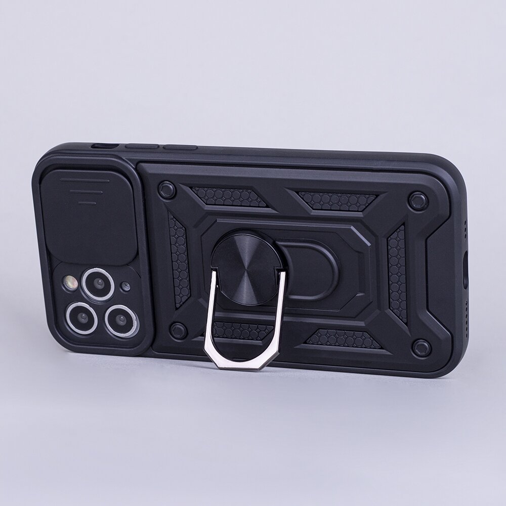iPhone 16e black RING ARMOR WITH CAMSHIELD nugarėlė 5