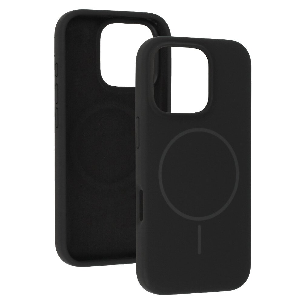 iPhone 16e black SLIM SILICONE MagSafe nugarėlė 3