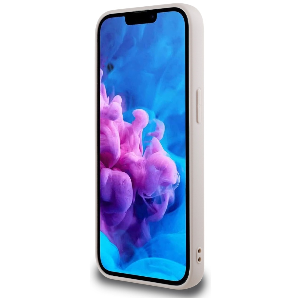 iPhone 16e pink PU Leather 4G Collection Metal Logo MagSafe GUESS nugarėlė 4