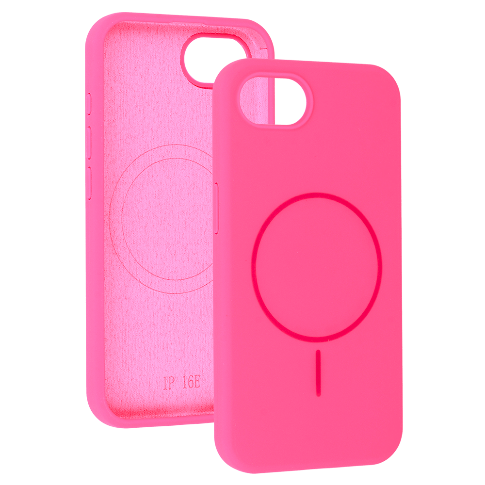 iPhone 16e pink SLIM SILICONE MagSafe nugarėlė 3