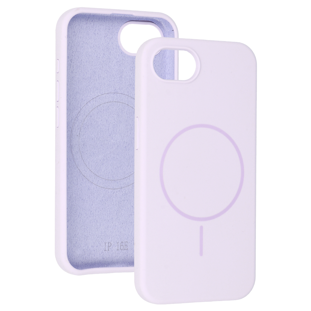 iPhone 16e purple SLIM SILICONE MagSafe nugarėlė 3