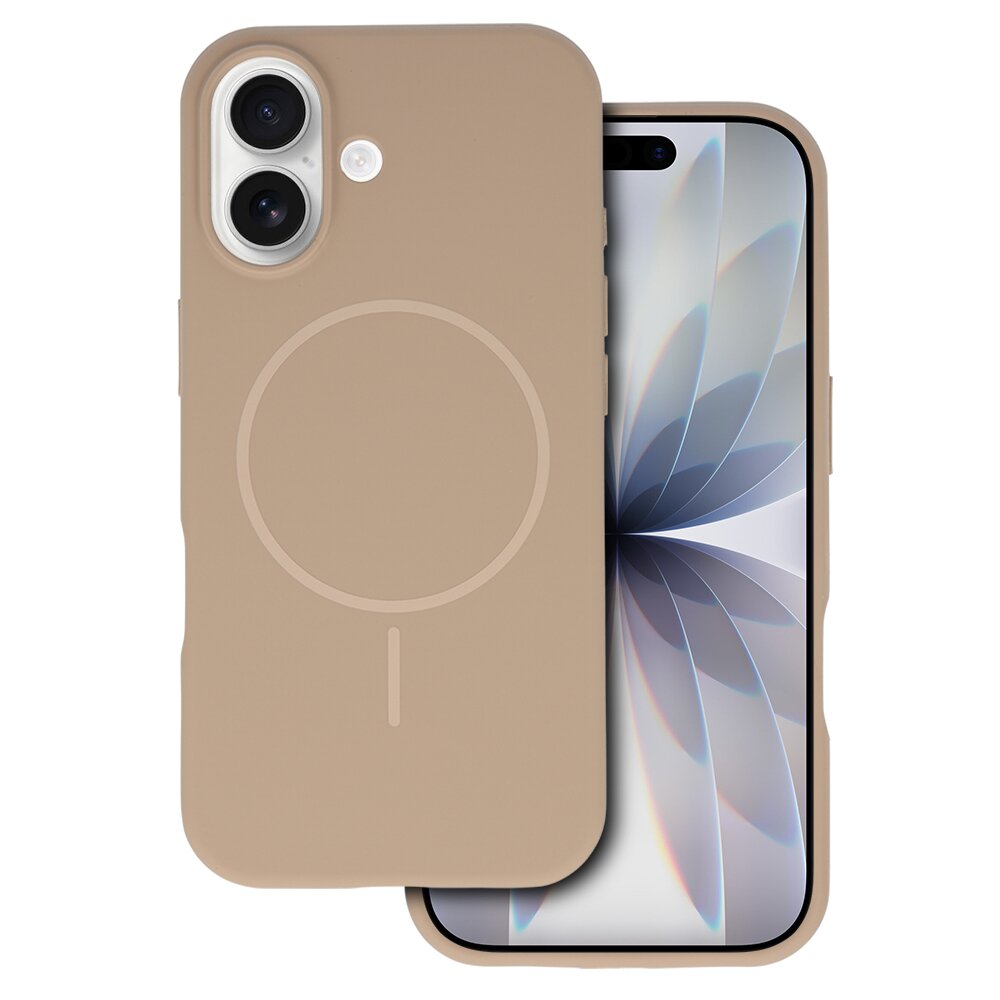 iPhone 17 beige SLIM SILICONE MagSafe nugarėlė
