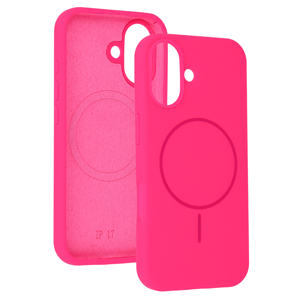 iPhone 17 pink SLIM SILICONE MagSafe nugarėlė 3
