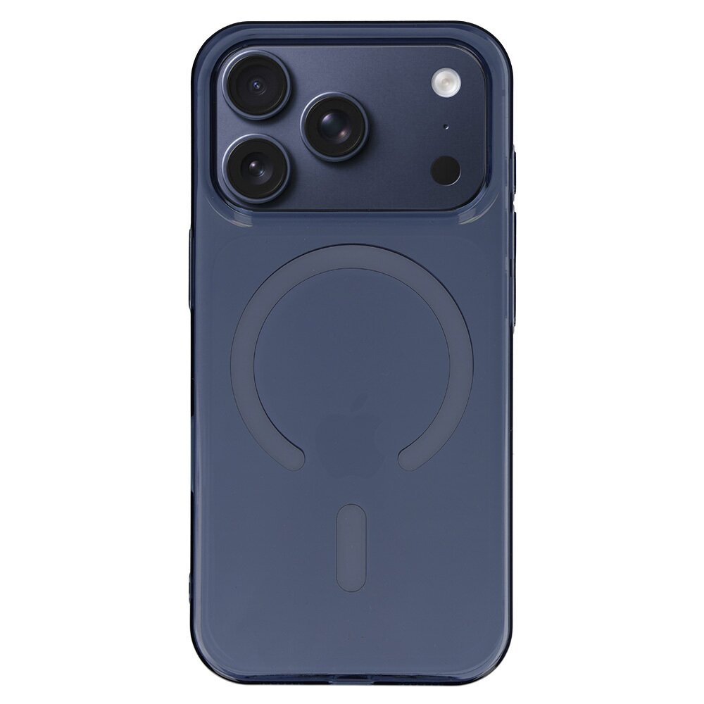 iPhone 17 PRO blue SLIM CLEAR MAG nugarėlė 1