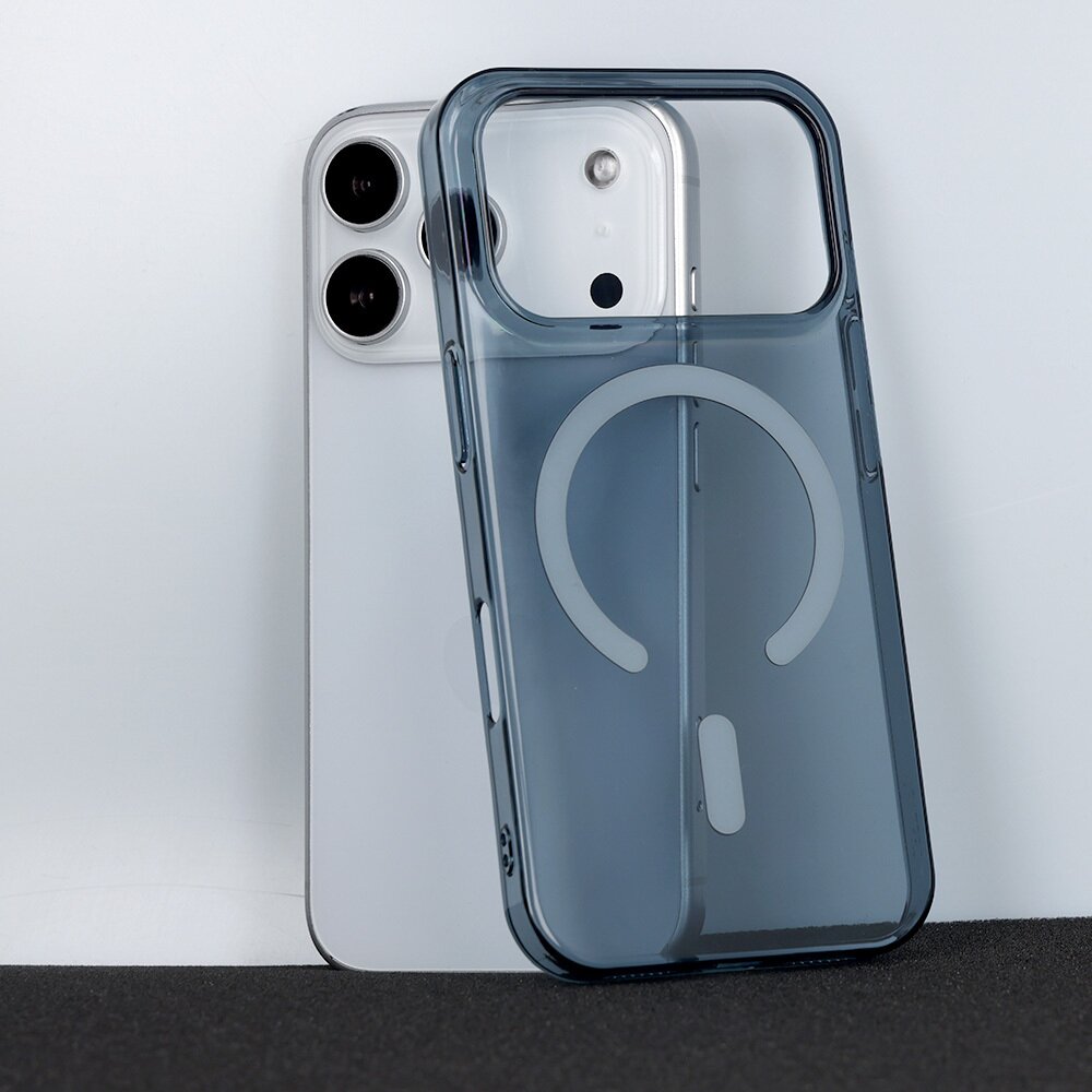 iPhone 17 PRO blue SLIM CLEAR MAG nugarėlė 4