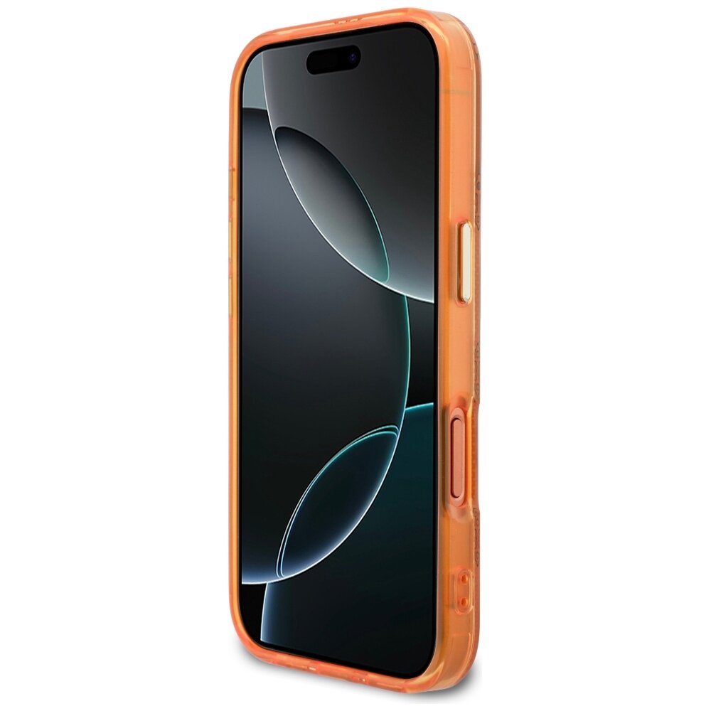 iPhone 17 PRO MAX orange MagSafe IML Peony Dot GUESS nugarėlė 4