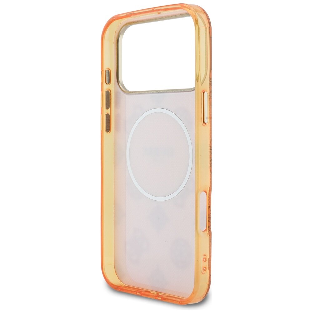 iPhone 17 PRO MAX orange MagSafe IML Peony Dot GUESS nugarėlė 6