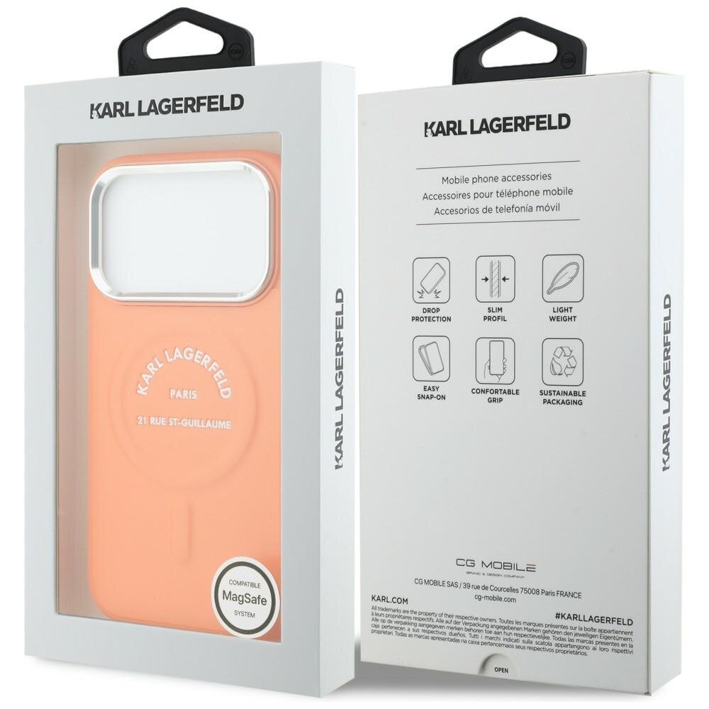 iPhone 17 PRO MAX orange MagSafe PU Karl RSG Logo KARL LAGERFELD nugarėlė 7